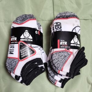 Boys' Quarter Black and White Socks 6ct, Set Of 2